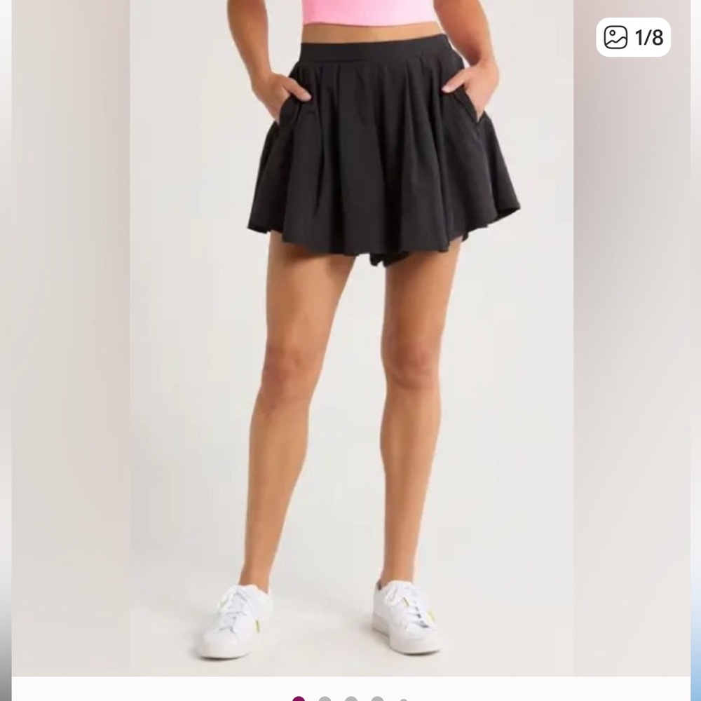 Free People Black Center Court Shorts Small